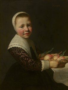 Portret dziewczyny z brzoskwiniami autorstwa Aelbert Cuyp