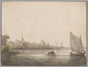 Widok IJsselmonde widziany po drugiej stronie Nowej Maas