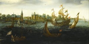 Jedność przed IJsselmonde, 1618 autorstwa Aert Anthonisz