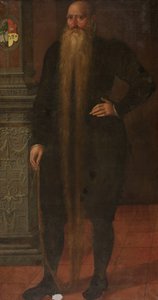 Portret Pietera Dircksza, zwanego Długobrodą, Radnego Izby Sierot w Edamie autorstwa Aert Pietersz. (attributed to)