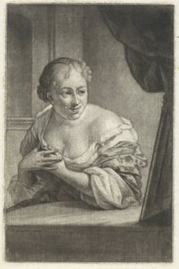Kobieta przed lustrem autorstwa Aert Schouman