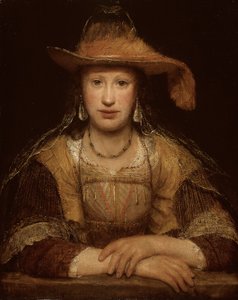 Portret młodej kobiety, ok. 1690 (olej na płótnie) autorstwa Aernt de Gelder