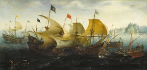 Bitwa pod Kadyksem 1587 autorstwa Aert van Antum