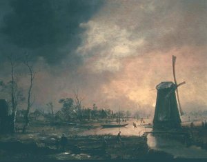 Zimowy krajobraz autorstwa Aert van der Neer