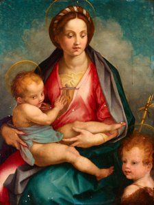 Madonna z Dzieciątkiem ze św. Janem autorstwa Andrea del (after) Sarto