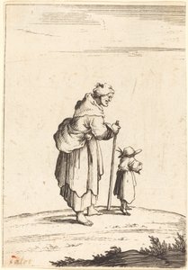 Żebraczka i dziecko autorstwa After Jacques Callot