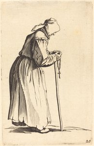 Żebraczka z różańcem autorstwa After Jacques Callot