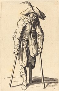 Żebrak z drewnianą nogą autorstwa After Jacques Callot