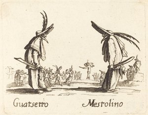 Guatsetto i Mestolino autorstwa After Jacques Callot