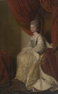 Charlotte Sophia z Meklemburgii-Strelitz (1744-1818), królowa małżonka Jerzego III autorstwa after Joshua Reynolds