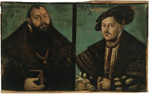 Johann Friedrich I, wielkoduszny elektor Saksonii i Johann Ernst z Saksonii