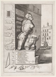 Posąg Pasquina w Domu Kardynała Ursino, Wydany po 1582 r., Wydany po 1582 r. autorstwa After Nicolas Beatrizet.