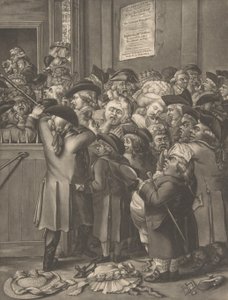 Drzwi do szybu La Porte du Parterre, 9 listopada 1784 r. autorstwa After Robert Dighton the Elder.