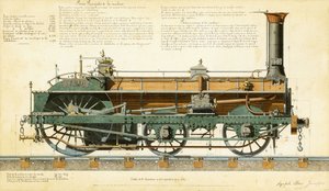 Lokomotywa dużych prędkości, 1864 r autorstwa Agapele Jemeppes