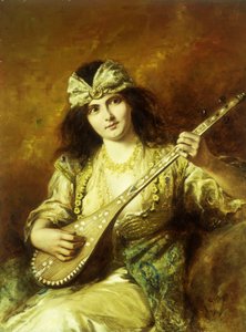 Odaliska z mandoliną autorstwa Agapit Stevens
