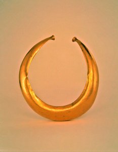 Kołnierz, Mooghaun North, County Clare, późna epoka brązu, 800-700 pne (złoto) autorstwa Age Bronze