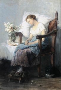 Śpi (olej na płótnie) autorstwa Agnes Grunenwald
