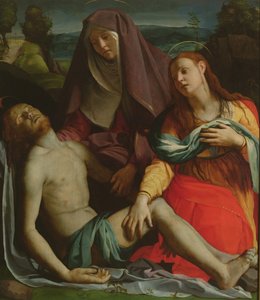 Martwy Chrystus między Dziewicą a Marią Magdaleną