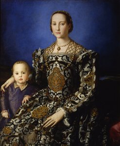 Portret Eleonory z Toledo z synem Giovannim, ok. 1545 autorstwa Agnolo Bronzino