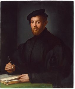 Portret młodego mężczyzny z książką autorstwa Agnolo Bronzino