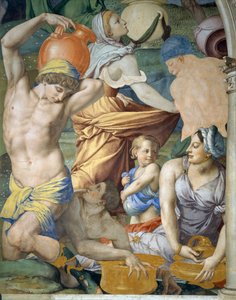 Zbieranie Detalów Manny, 1540-1545 autorstwa Agnolo Bronzino
