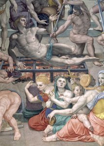 Męczeństwo św. Wawrzyńca, fragment św. Wawrzyńca na fresku z rusztu autorstwa Agnolo Bronzino
