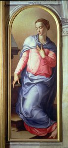 Dziewica, prawy panel Zwiastowania, 1555 (patrz także 82440) autorstwa Agnolo Bronzino