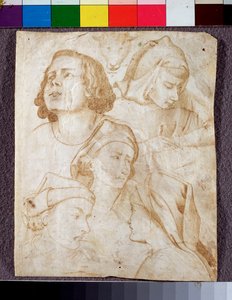 Głowy (rysunek autorstwa Agnolo Gaddi