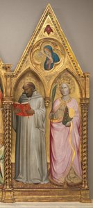 Św. Bernard i Św. Katarzyna Aleksandryjska z Dziewicą Zwiastowania [prawy panel] autorstwa Agnolo Gaddi