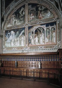 Widok kaplicy Castellani (lub Sakramentu) decoree fresków Agnolo Gaddi (1350-1396), epizody z życia św. Antoniego Wielkiego