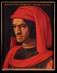 Portret Laurenta Wspaniałego (Lorenzo il Magnifico) (olej na miedzi) autorstwa Agnolo Bronzino