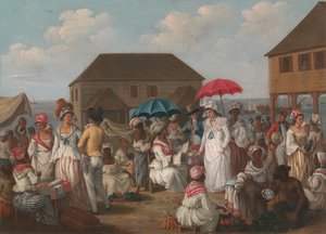 Targ Lniany, Dominika - Scena Targowa, ok.1780. autorstwa Agostino Brunias