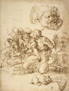 Grupa pasterzy i inne opracowania autorstwa Agostino Carracci