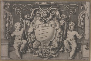 Herb kardynała Filippo Sega autorstwa Agostino Carracci