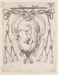 Herb kardynała rodziny Sampieri, 1590-95. autorstwa Agostino Carracci