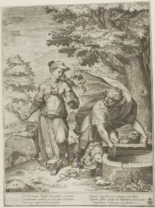 Jakub i Rachela autorstwa Agostino Carracci