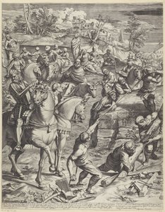Ukrzyżowanie Chrystusa (część lewa) autorstwa Agostino Carracci