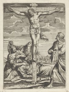 Ukrzyżowanie Chrystusa autorstwa Agostino Carracci