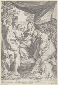 Maria z Dzieciątkiem i św. Hieronima i Maria Magdalena autorstwa Agostino Carracci