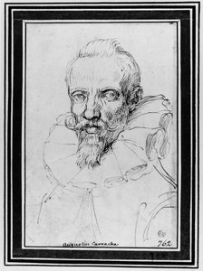 Portret brodatego mężczyzny autorstwa Agostino Carracci