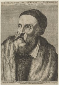 Portret malarza Tycjana autorstwa Agostino Carracci