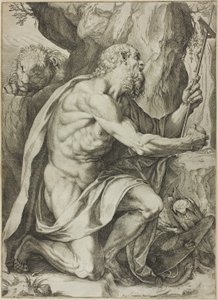 Święty Hieronim w pokucie autorstwa Agostino Carracci