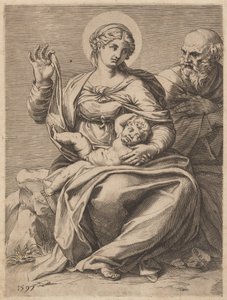Święta Rodzina autorstwa Agostino Carracci