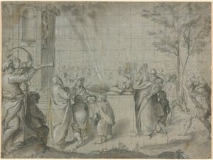 Ofiara Pelias dla Neptuna autorstwa Agostino Carracci