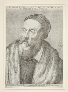 Tiziano Vecelli (Tycjan) autorstwa Agostino Carracci