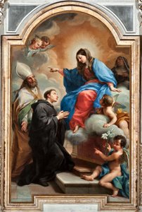 Matka Boska ze św. Mikołajem z Tolentino (olej na płótnie)