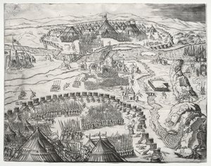 Pozycja i obóz armii Karola V i Solimana II, 1532.