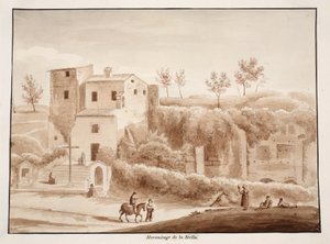 Pustelnia Madonny della Stella, 1833 (akwaforta z brązowym washem)