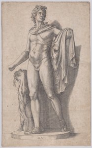 Apollo, ca. 1514-36. autorstwa Agostino Veneziano