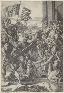 Chrystus poddaje się ciężarowi krzyża Il Spasimo di Sycylia autorstwa Agostino Veneziano